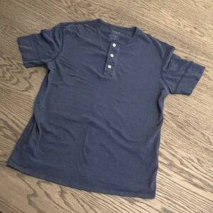 Men's Vince Blue Henley Shirt